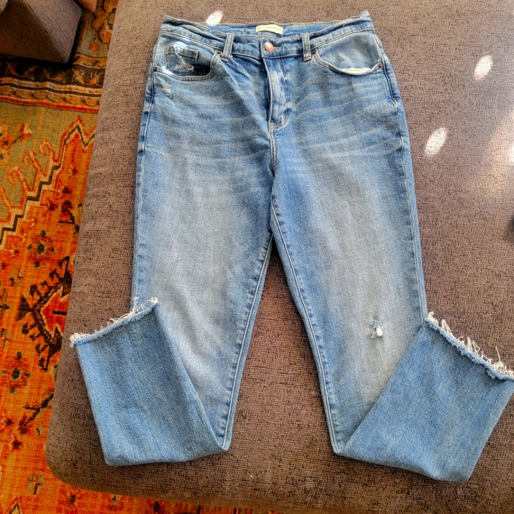 Oliver Logan Straight Raw Hem Jeans